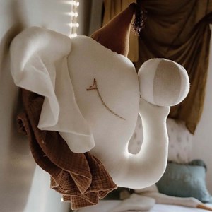 Trophée mural éléphant lin chambre