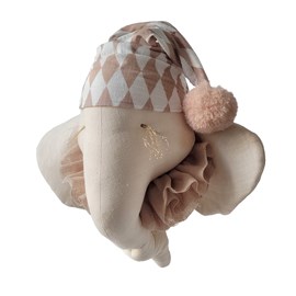 Trophée mural éléphant en lin déco