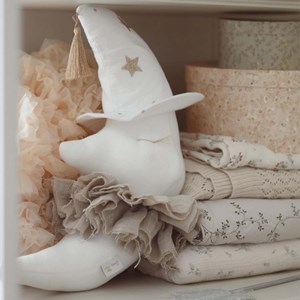 Trophée mural lune lin déco chambre