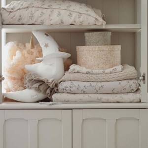 Trophée mural lune lin déco chambre