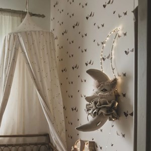 Trophée mural lune venise lin bébé