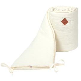 Tour de lit bébé gaze coton jeanne écru