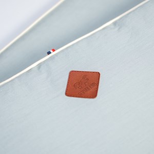 Tour de lit en lin déhoussable vert de