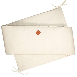 Tour de lit en lin déhoussable beige