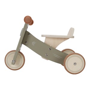 Tricycle en bois vert olive