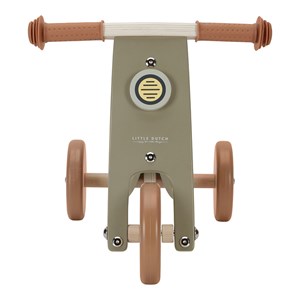 Tricycle en bois vert olive