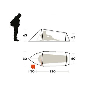 Tente ferrino sling 1 beige sable