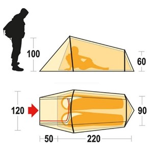 Tente ferrino sling 2 beige sable