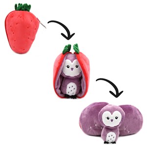 Peluche flipetz chouette fraise