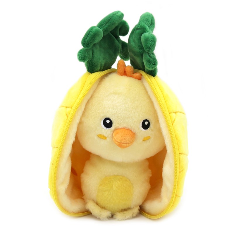 Peluche flipetz poussin ananas