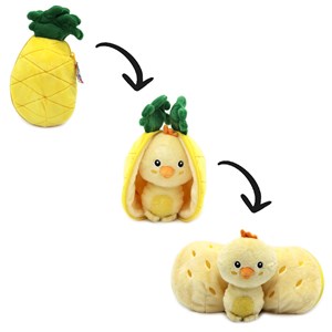 Peluche flipetz poussin ananas