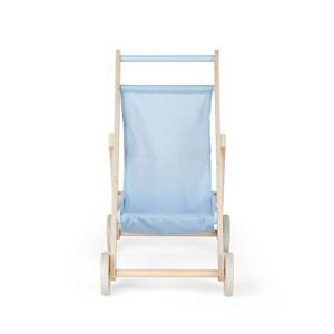 Poussette de poupée en bois