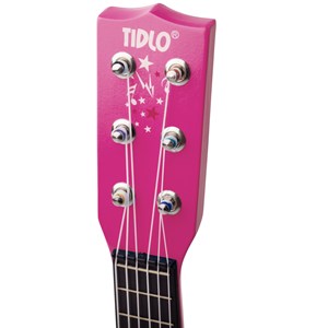 Guitare rose en bois pour enfants