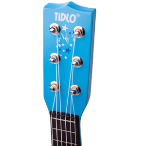 Guitare bleue en bois pour enfants