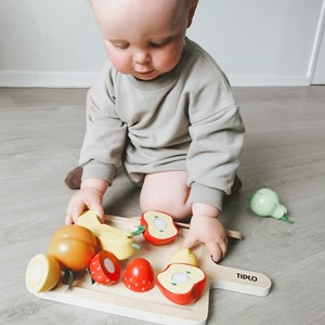 Ensemble de fruits à découper en bois