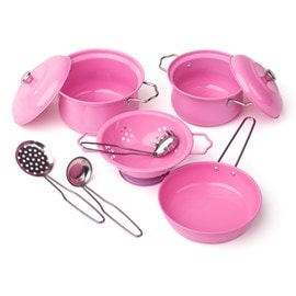 Batterie de cuisine rose pour enfants