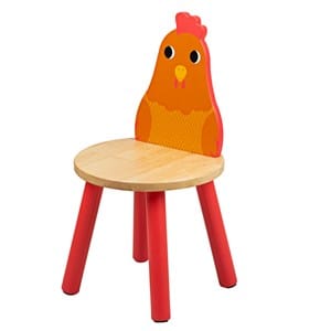 Chaise poulet en bois pour enfants