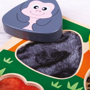 Touchez et ressentez le puzzle safari