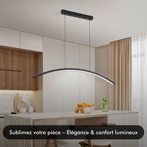 Suspension led dimmable keula noire