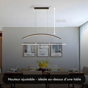 Suspension led dimmable keula noire