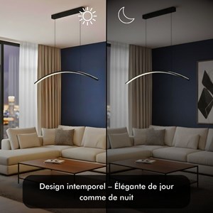 Suspension led dimmable keula noire