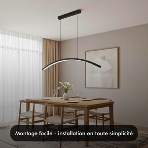 Suspension led dimmable keula noire