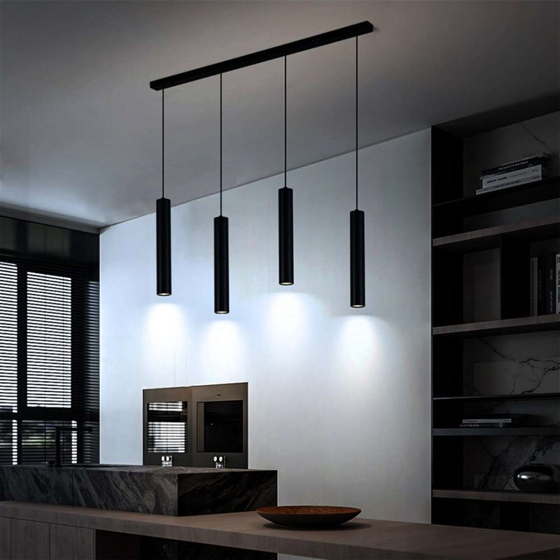 Lampe suspendue fakla dimmable noire