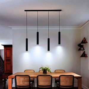 Lampe suspendue fakla dimmable noire