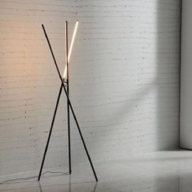 Lampadaire led ember noir