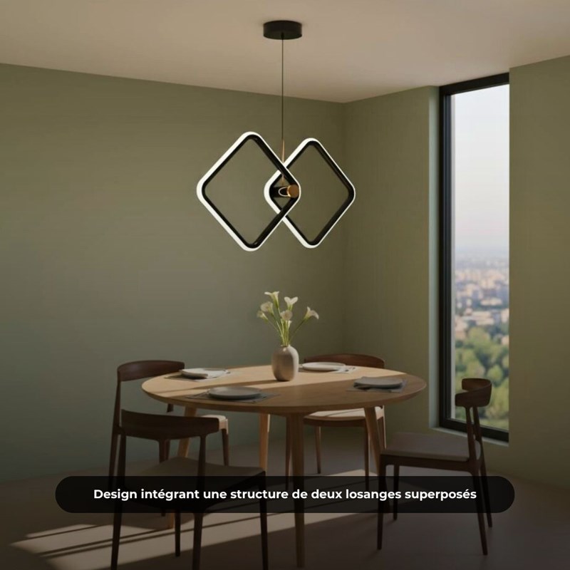 Lampadaire quadra led - blanc