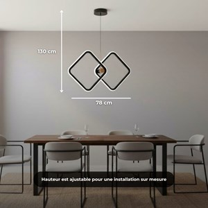 Lampadaire quadra led - blanc