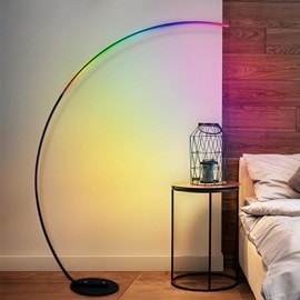 Lampadaire arc design intérieur rgb noir