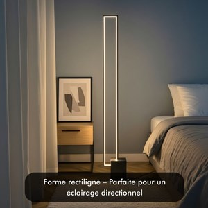 Lampadaire quadra led - noir