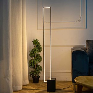 Lampadaire led quadra noire