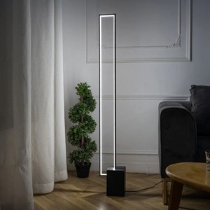 Lampadaire led quadra noire