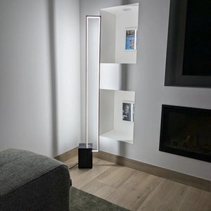 Lampadaire led quadra noire
