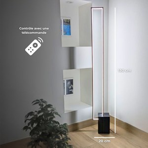 Lampadaire quadra led - noir