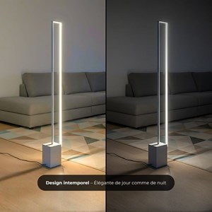 Lampadaire quadra led - noir