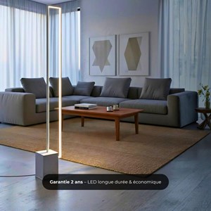 Lampadaire quadra led - noir