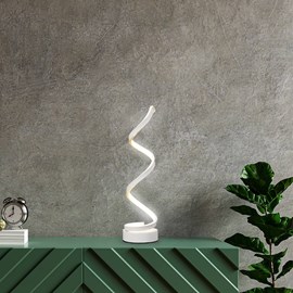 Lampe de table spiral blanc led
