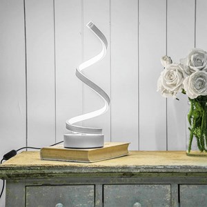 Lampe de table spiral blanc led