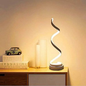 Lampe de table spiral blanc led