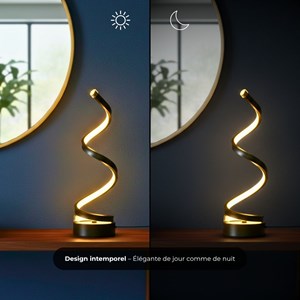 Lampe de table spiral led - blanc
