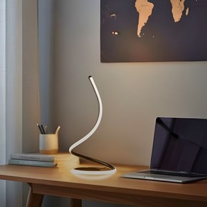 Lampe de table led courbe noir