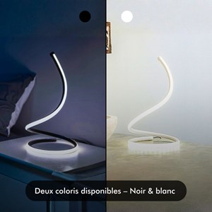 Lampe de table led courbe noir