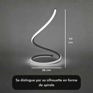 Lampe de table led courbe noir
