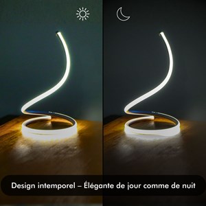 Lampe de table led courbe noir