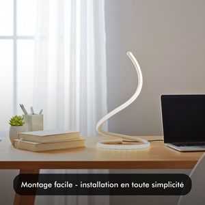 Lampe de table led courbe noir
