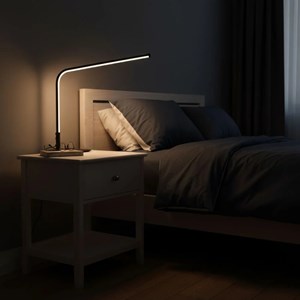Lampe de table skiva noir