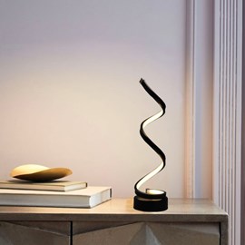 Lampe de table spiral noir led